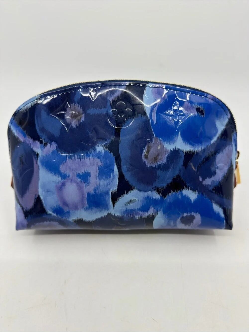 Authentic Louis Vuitton IKAT Cosmetic Pouch Grand Blue - date code CA0133